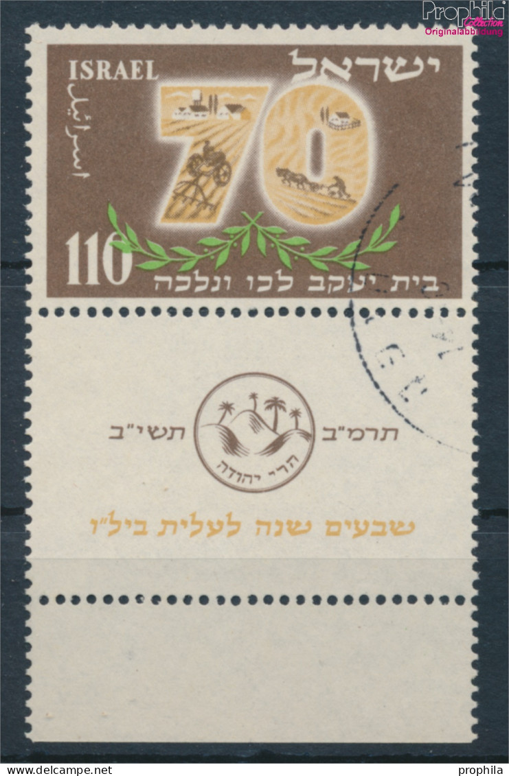 Israel 79 Mit Tab (kompl.Ausg.) Gestempelt 1952 BILU-Vereinigung (10256632 - Usados (con Tab)