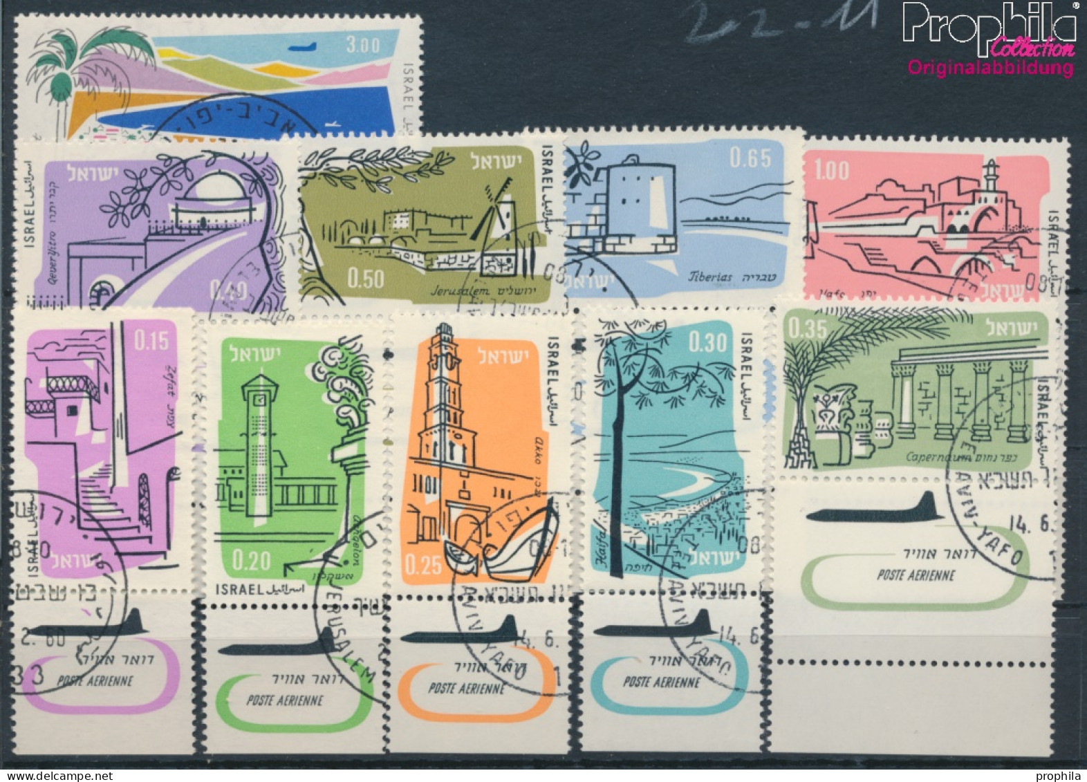 Israel 202-211 Mit Tab (kompl.Ausg.) Gestempelt 1960 Sehenswürdigkeiten (10256629 - Gebruikt (met Tabs)