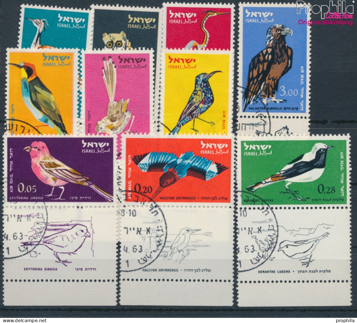 Israel 270-279 Mit Tab (kompl.Ausg.) Gestempelt 1963 Vögel (10256628 - Used Stamps (with Tabs)