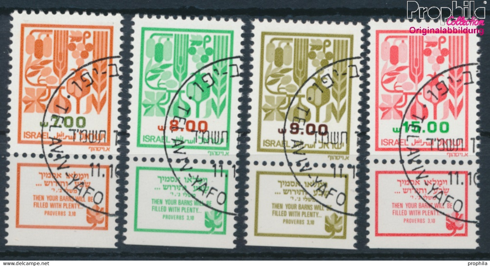 Israel 943-946 Mit Tab (kompl.Ausg.) Gestempelt 1983 Früchte Des Landes Kanaan (10256614 - Used Stamps (with Tabs)