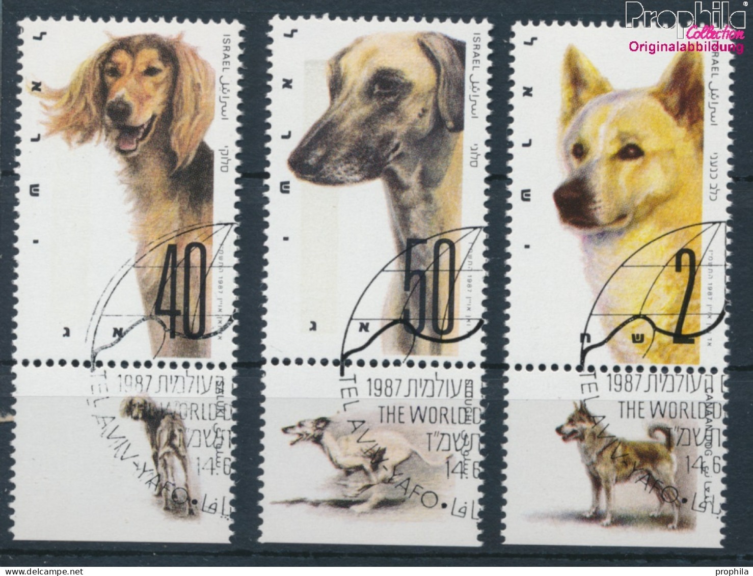 Israel 1064-1066 Mit Tab (kompl.Ausg.) Gestempelt 1987 Hundeausstellung (10256607 - Used Stamps (with Tabs)