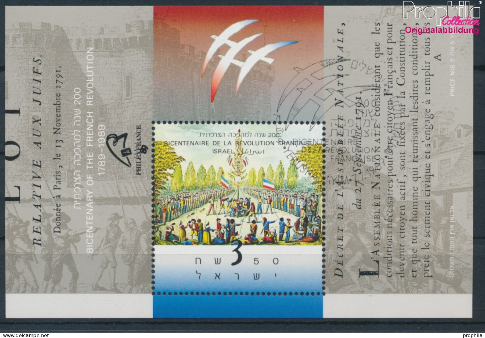 Israel Block39 (kompl.Ausg.) Gestempelt 1989 Französische Revolution (10256604 - Usados (sin Tab)