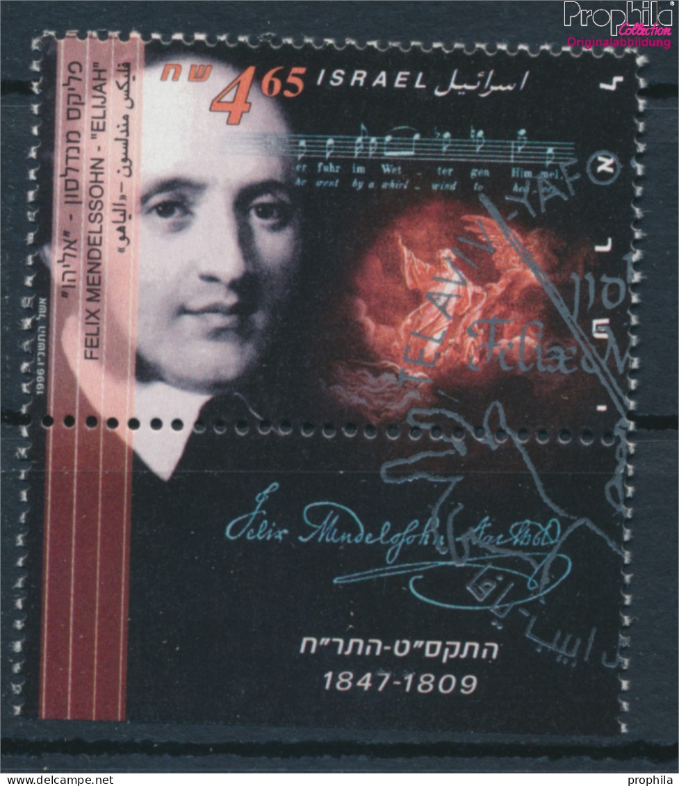 Israel 1393 Mit Tab (kompl.Ausg.) Gestempelt 1996 Jüdische Musiker - Mendelssohn (10256593 - Gebraucht (mit Tabs)