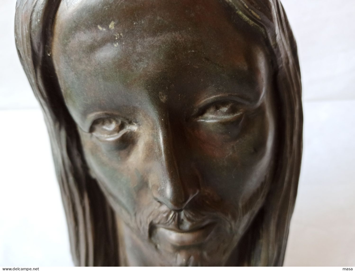 Scultura di Volto di Cristo in Bronzo