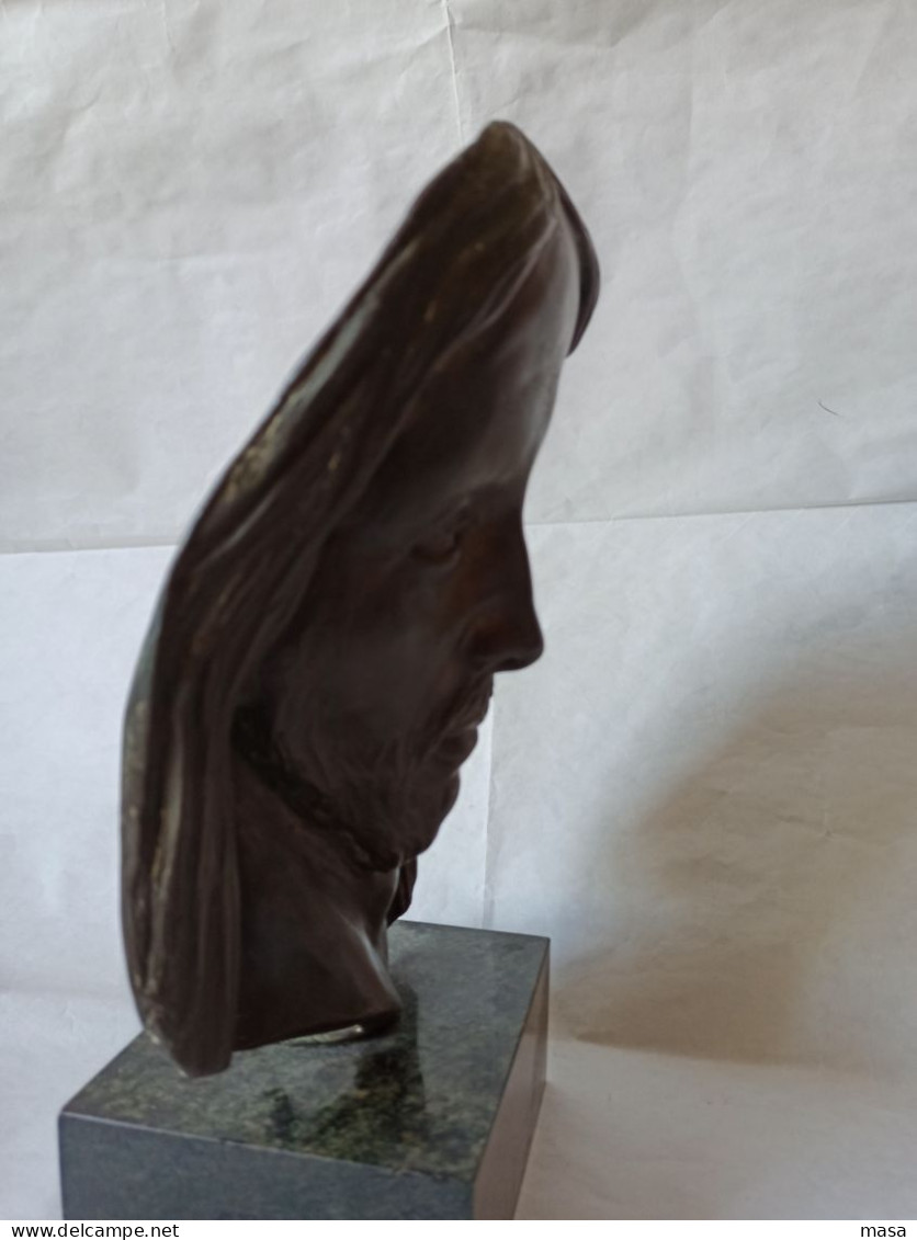 Scultura di Volto di Cristo in Bronzo