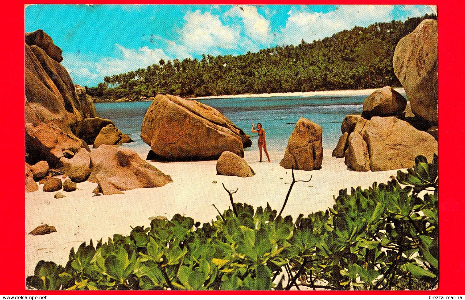 SEYCHELLES - Cartolina Viaggiata Nel 1984 - Spiaggia - Anse Coco, La Digue, Seychelles - Seychelles