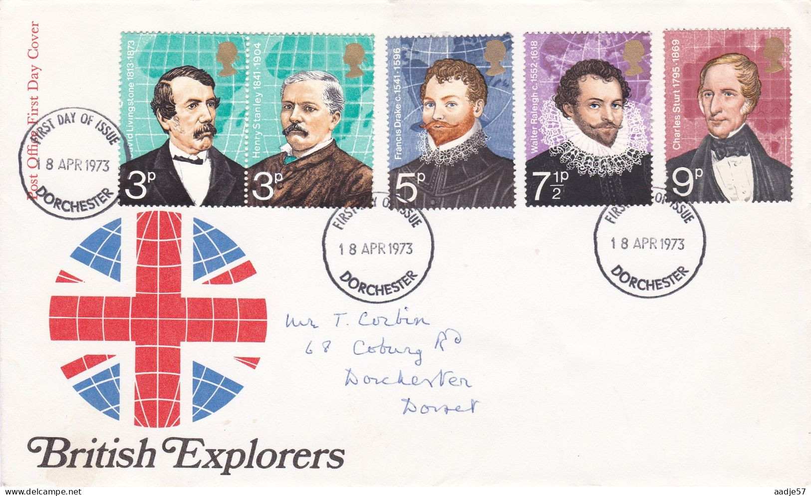 Great Britain 1973 FDC British Explorers - 1971-1980 Decimal Issues