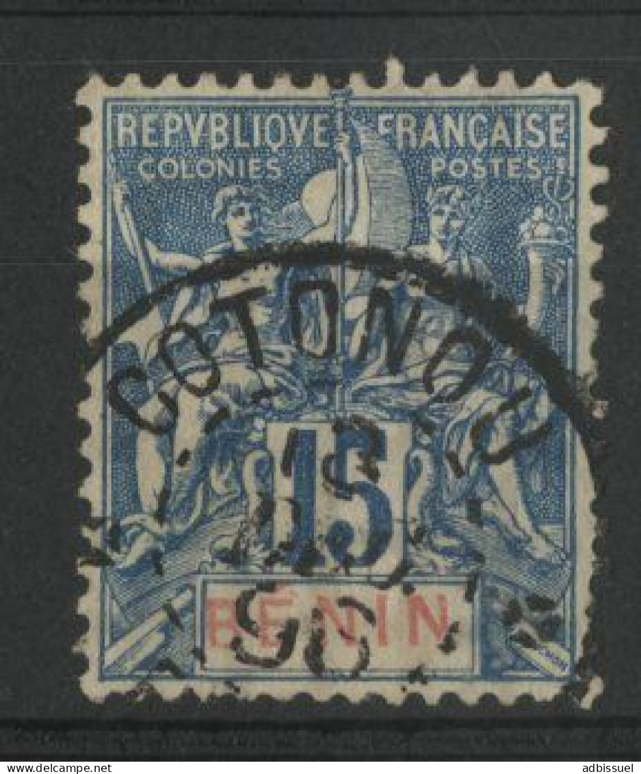 BENIN N° 38 15 Ct Bleu Sur Papier Quadrillé Cote 8 € Obl C. à D. "COTONOU 13/12/96" TB - Usados