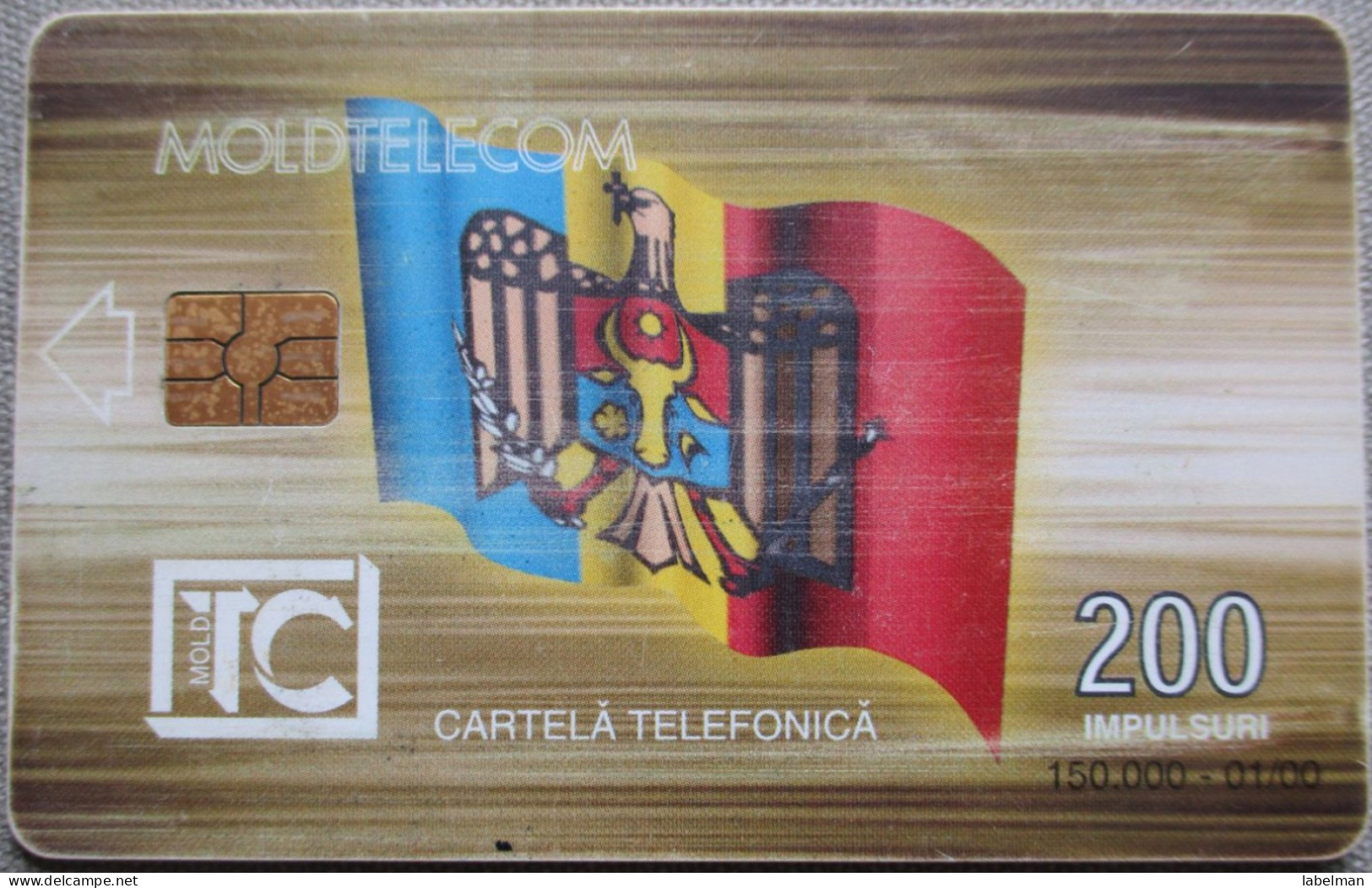 MOLDOVA MOLDTELECOM TELEPHONE PHONE TELEFONWERTKARTE PHONECARD CARTELA CARD CARTE KARTE COLLECTOR BEZEQ 50 UNITS - Moldova