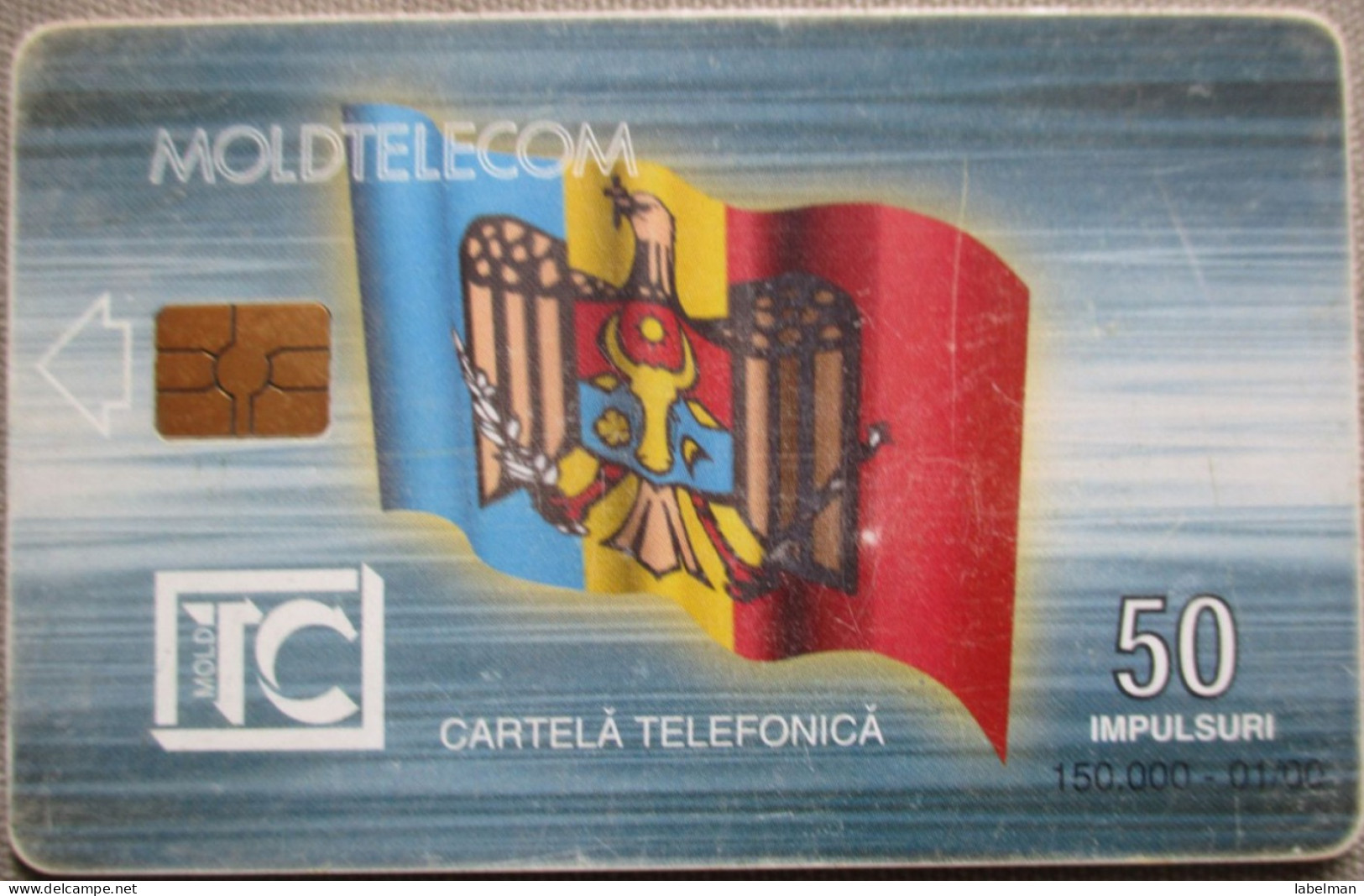 MOLDOVA MOLDTELECOM TELEPHONE PHONE TELEFONWERTKARTE PHONECARD CARTELA CARD CARTE KARTE COLLECTOR BEZEQ 50 UNITS - Moldavië