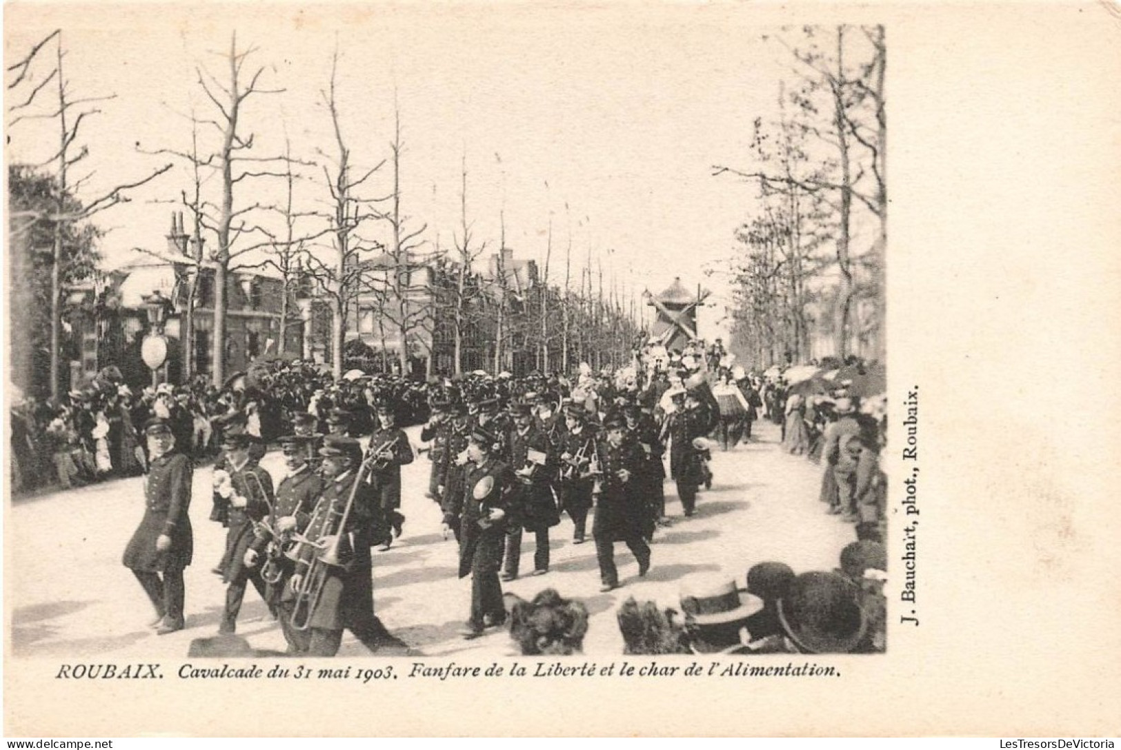 FRANCE - Roubaix - Cavalcade Du 31 Mai 1903 - Fanfare De La Liberté Et Char De L'Alimentation - Carte Postale Ancienne - Roubaix