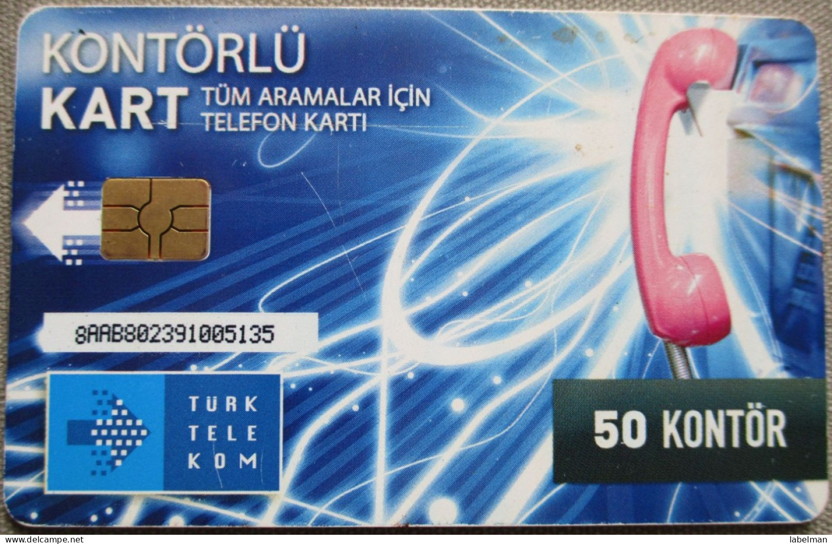 TURKEY KONTORLU TELEFON TELEPHONE PHONE TELEFONWERTKARTE PHONECARD CARTELA CARD CARTE KARTE COLLECTOR BEZEQ 50 UNITS - Turquie