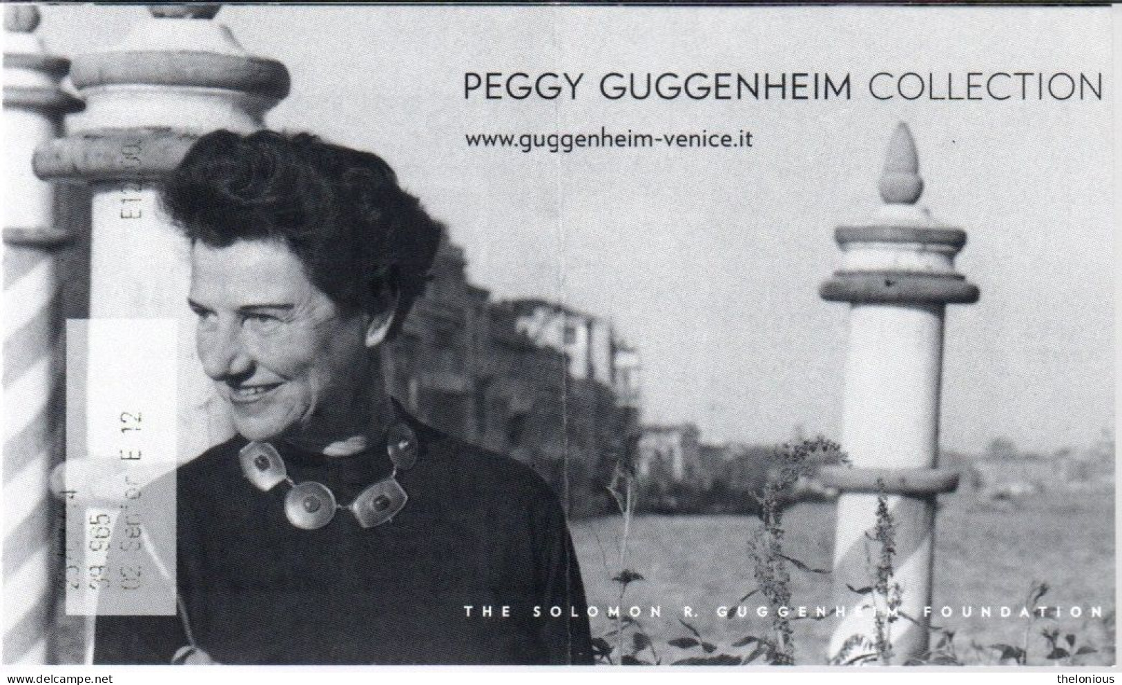 # Tiket - PEGGY GUGGENHEIM COLLECTION - Venezia, 2014 - Tickets D'entrée