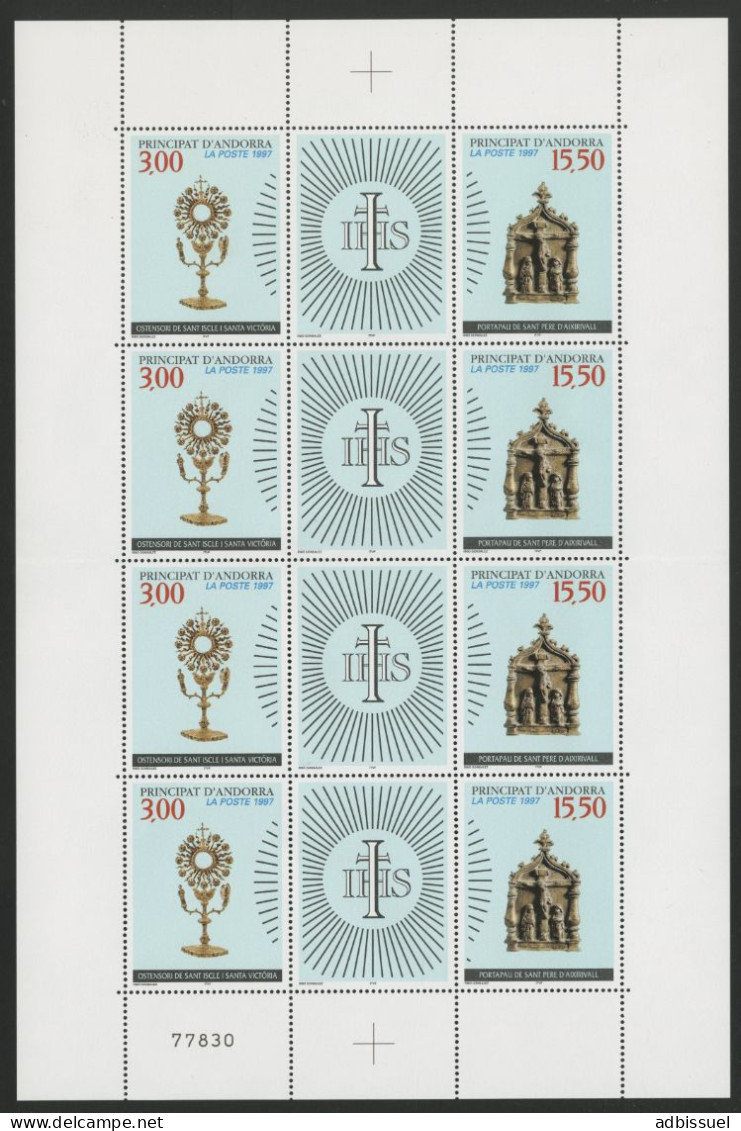 N° 492A En Feuille Complète De 4 Exemplaires Neufs ** (MNH) Cote 48 € Vendu à - 50 % De La Valeur Faciale Voir Suite - Neufs