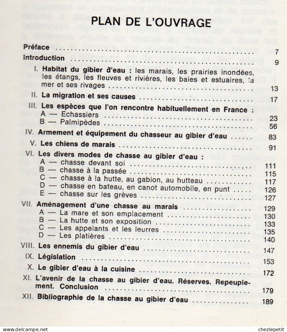 MANUEL PRATIQUE DU CHASSEUR III. Au Gibier D'eau Henry Parent 1976 Chasse - Chasse/Pêche