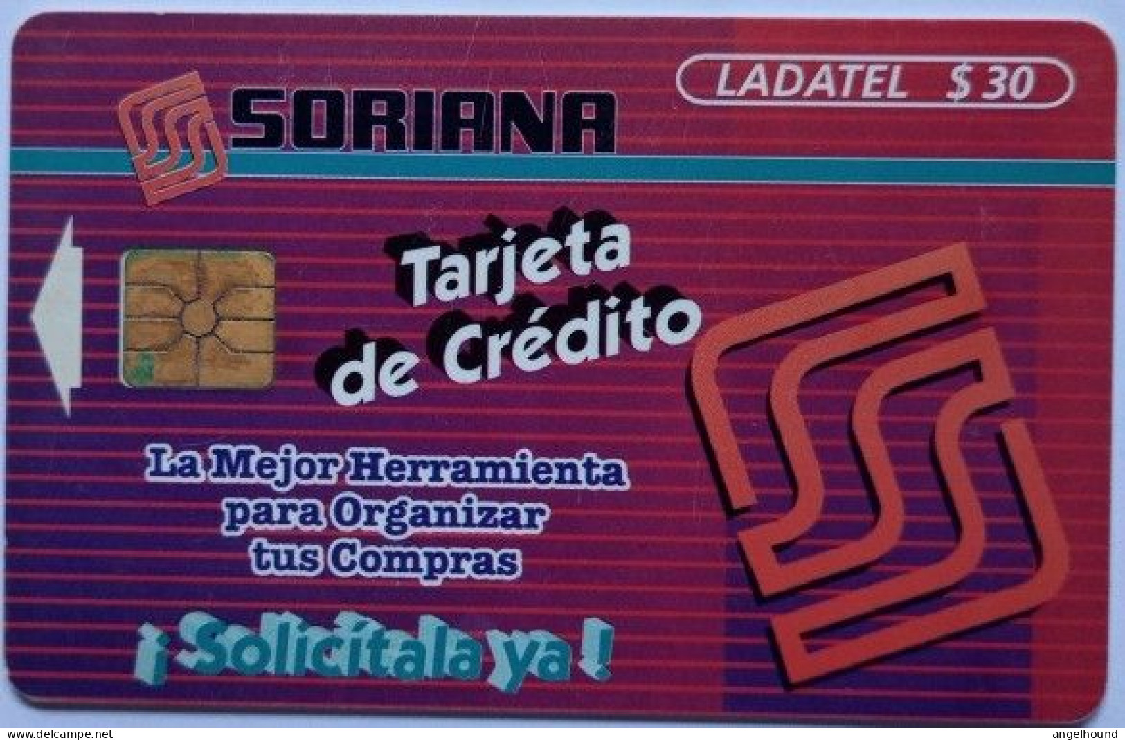 Mexico Ladatel $30 Chip Card - Soriana Tarjeta De Credito - Mexique