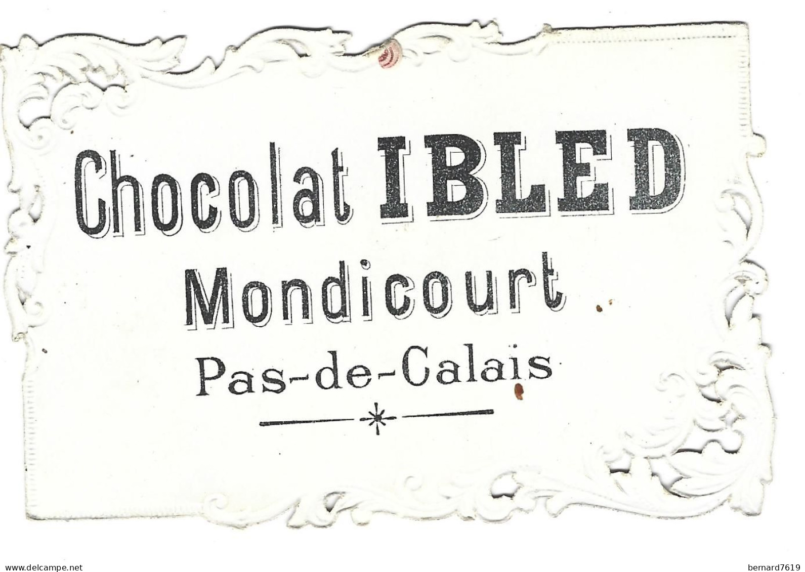 Chromo Image  Chocolat  Ibled  Mondicourt  62   - Bords De Mer  - Avec Decoupis  Bordure - Ibled