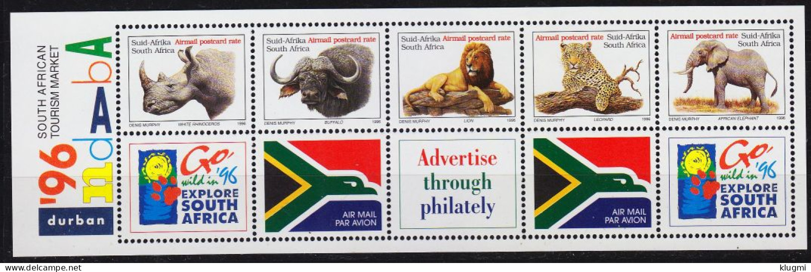 SÜDAFRIKA SOUTH AFRICA [1996] MiNr 0933-97 Zdtr ( **/mnh ) Tiere Markenheft - Nuovi