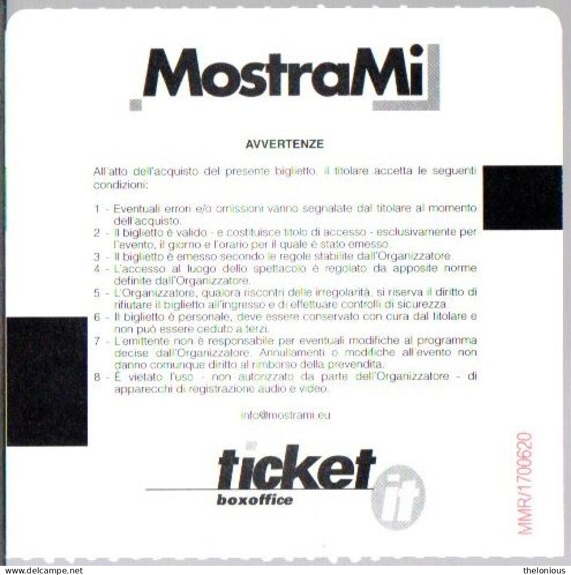 Tiket - MODIGLIANI - Palazzo Ducale, Venezia - 2013 - Tickets D'entrée