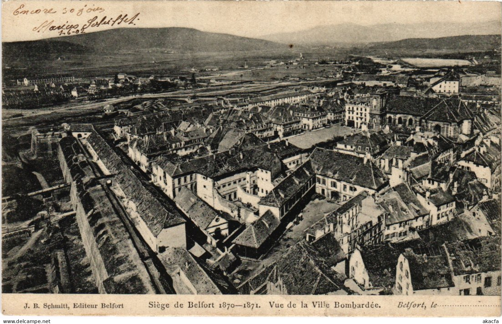 CPA Siege De Belfort Vue De La Ville Bombardee (1362958) - Belfort – Siège De Belfort