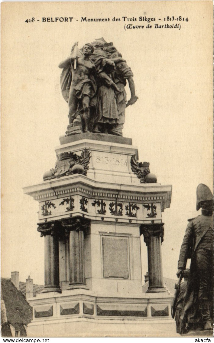 CPA Siege De Belfort Monument Des Trois (1362974) - Belfort – Siège De Belfort