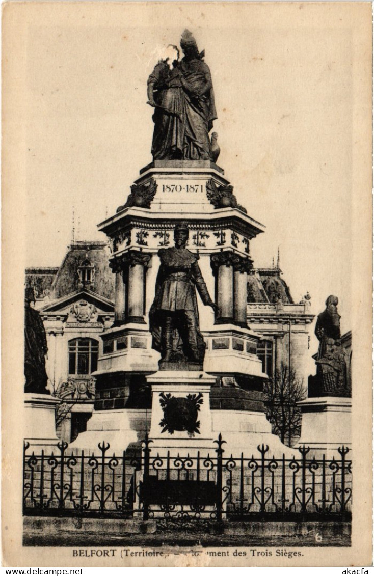 CPA Siege De Belfort Monument Des Trois (1362995) - Belfort – Siège De Belfort