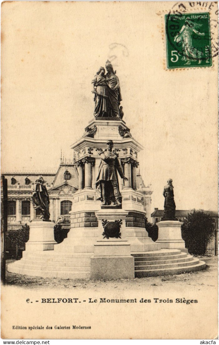 CPA Siege De Belfort Monument Des Trois (1363011) - Belfort – Siège De Belfort