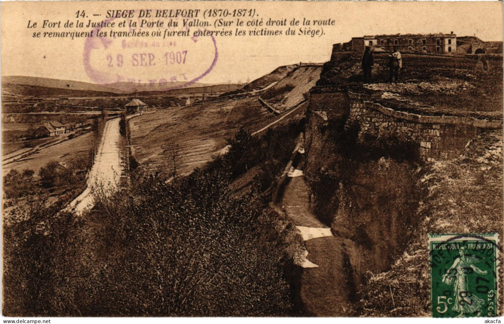 CPA Siege De Belfort Fort De La Justice Et La Porte Du Vallon (1363016) - Belfort – Siège De Belfort