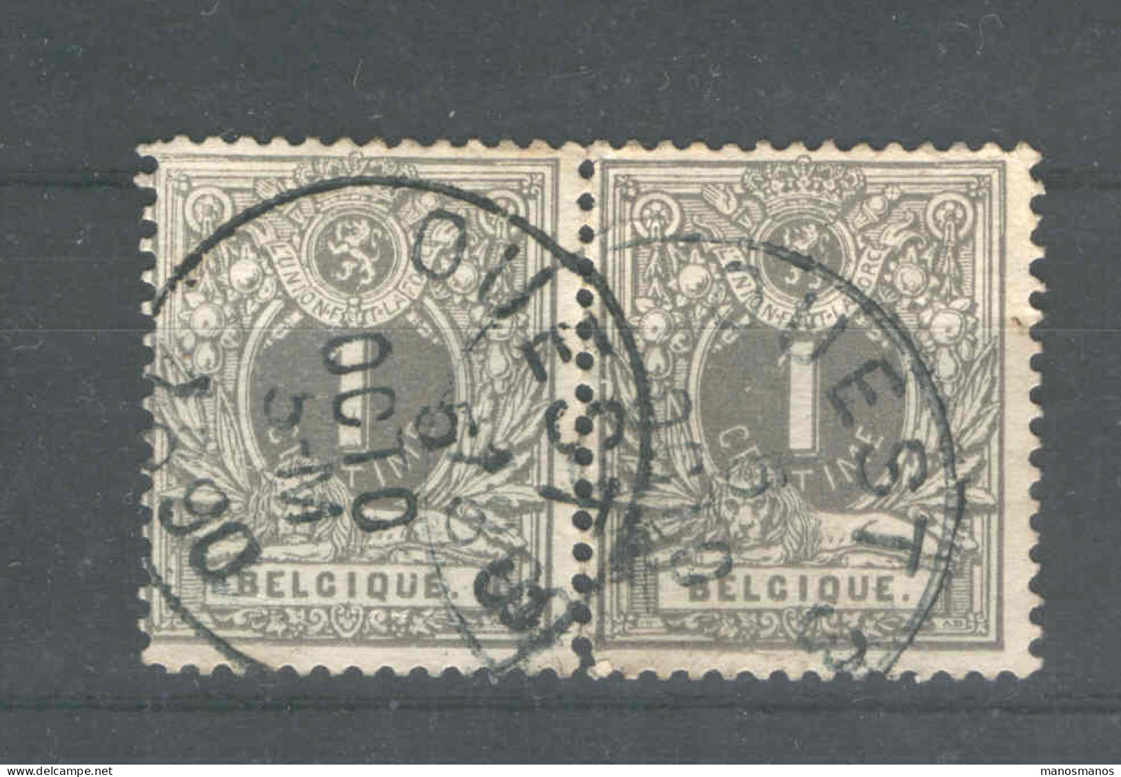 Timbre No 43 Paire Cachet AMBULANT OUEST 3  --  1079 - Ambulante Stempels