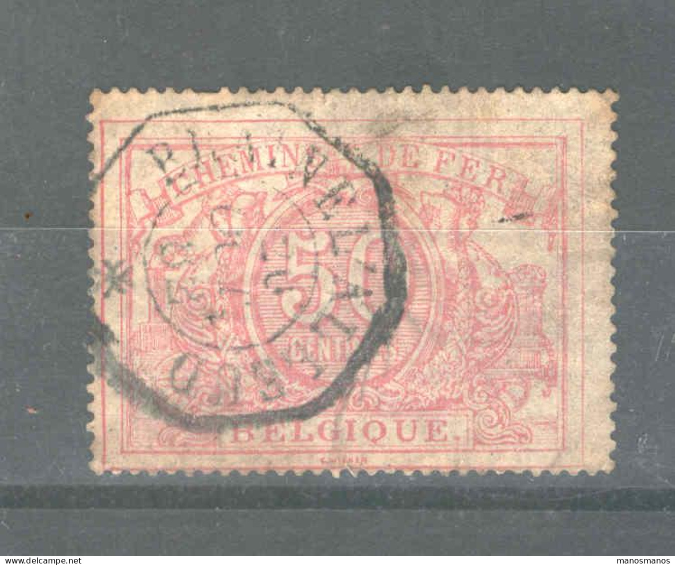 Timbre 50c Oblitération TELEGRAPHIQUE BRAINE L 'ALLEUD 1882  -- 466 - Andere & Zonder Classificatie