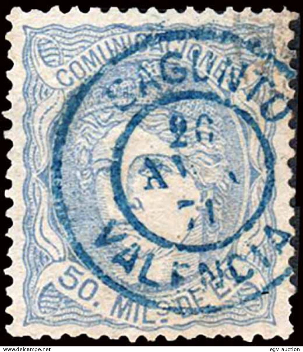Valencia - Edi O 107 -- 50 Milm.- Mat Fech. Tp. II Azul "Sagunto" - Used Stamps
