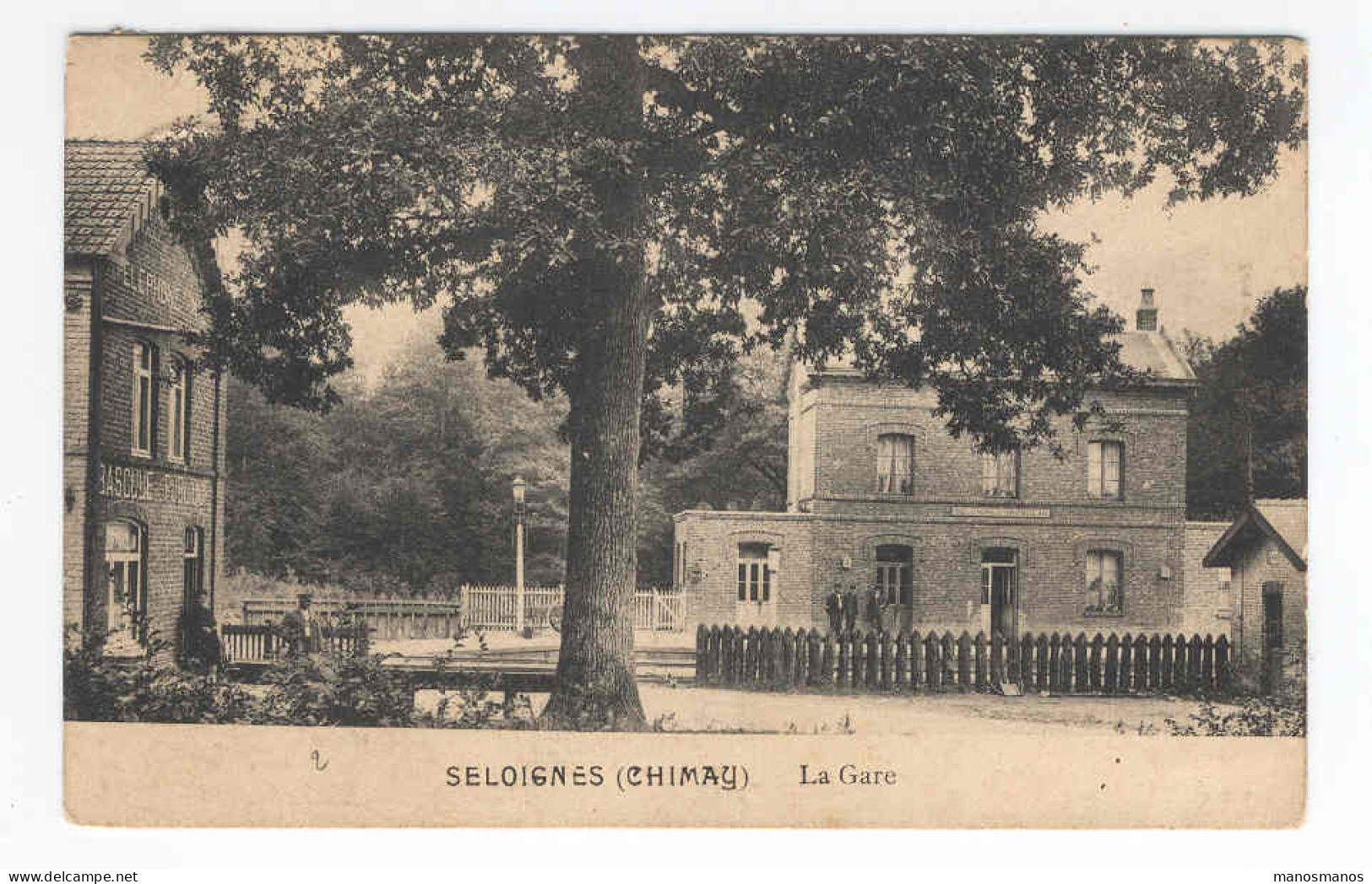 Carte-Vue Gare De SELOIGNES De La Compagnie Privée De CHIMAY - Cachet SELOIGNES 1913  --  DT055 - Nord Belge
