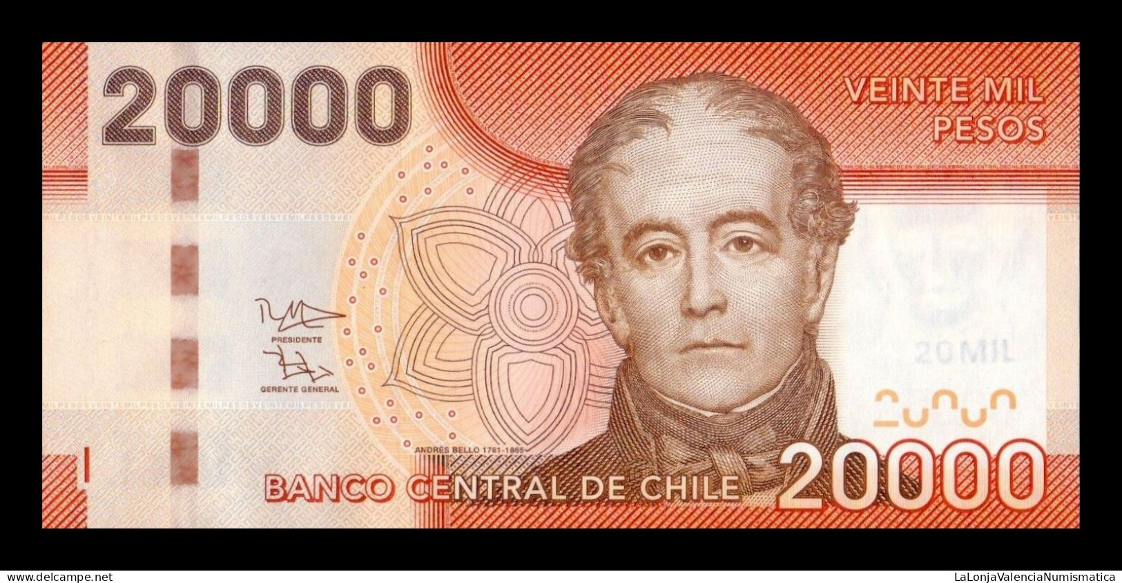 Chile 20000 Pesos 2015 Pick 165f Sc Unc - Chile
