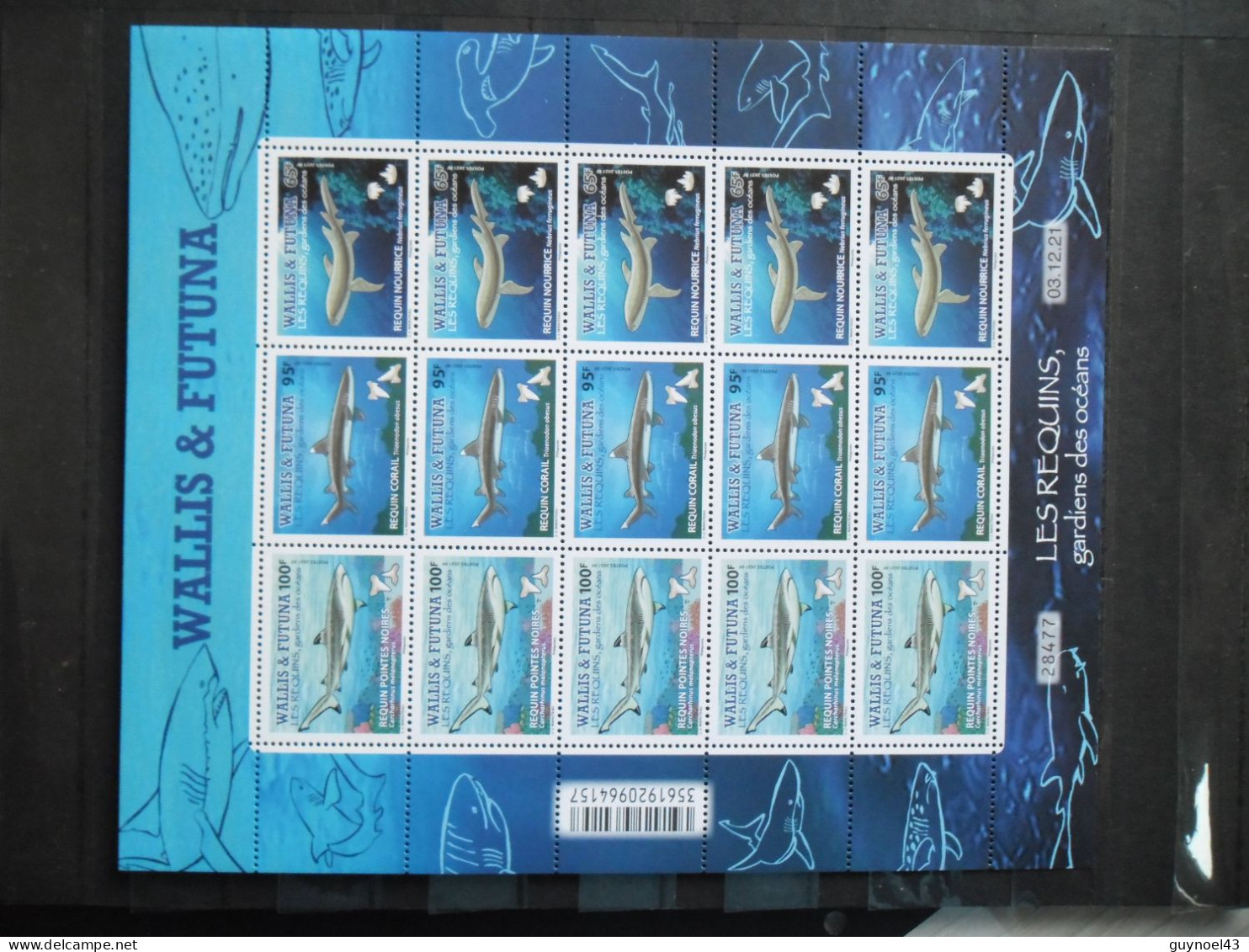 WF 2021 - Y/T F.950 à 952 Daté 03-12-21 " Requins " Neuf*** - Unused Stamps