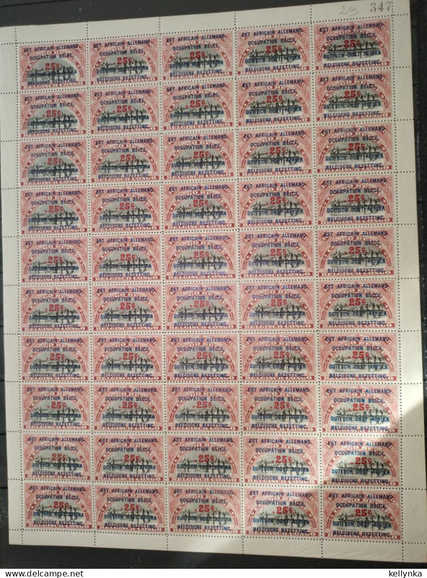 Ruanda Urundi - 47 - Page Complète - Surcharge De Malines - 1922 - MNH - Unused Stamps