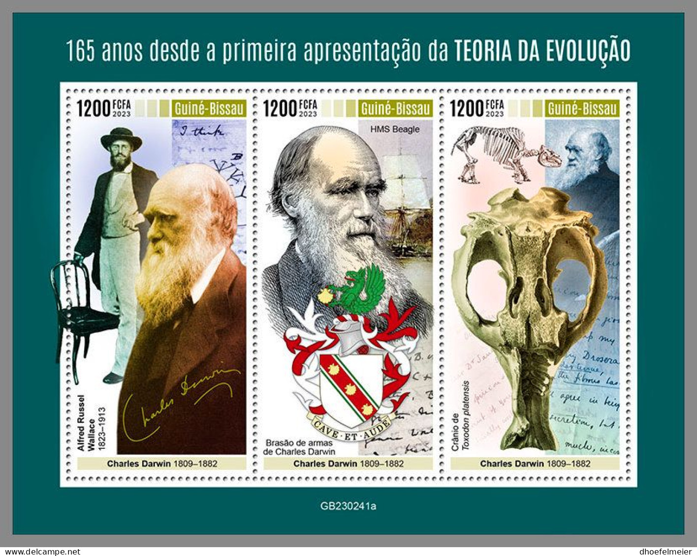 GUINEA-BISSAU 2023 MNH Theory Of Evolution Evolutionstheorie M/S – OFFICIAL ISSUE – DHQ2346 - Naturaleza
