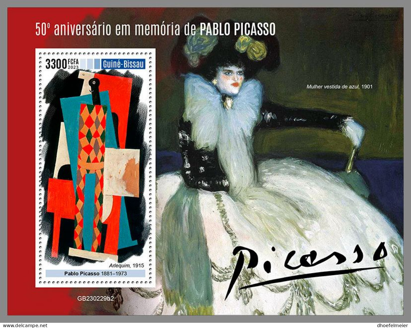 GUINEA-BISSAU 2023 MNH Pablo Picasso Paintings Gemälde Peintures S/S II – OFFICIAL ISSUE – DHQ2346 - Picasso