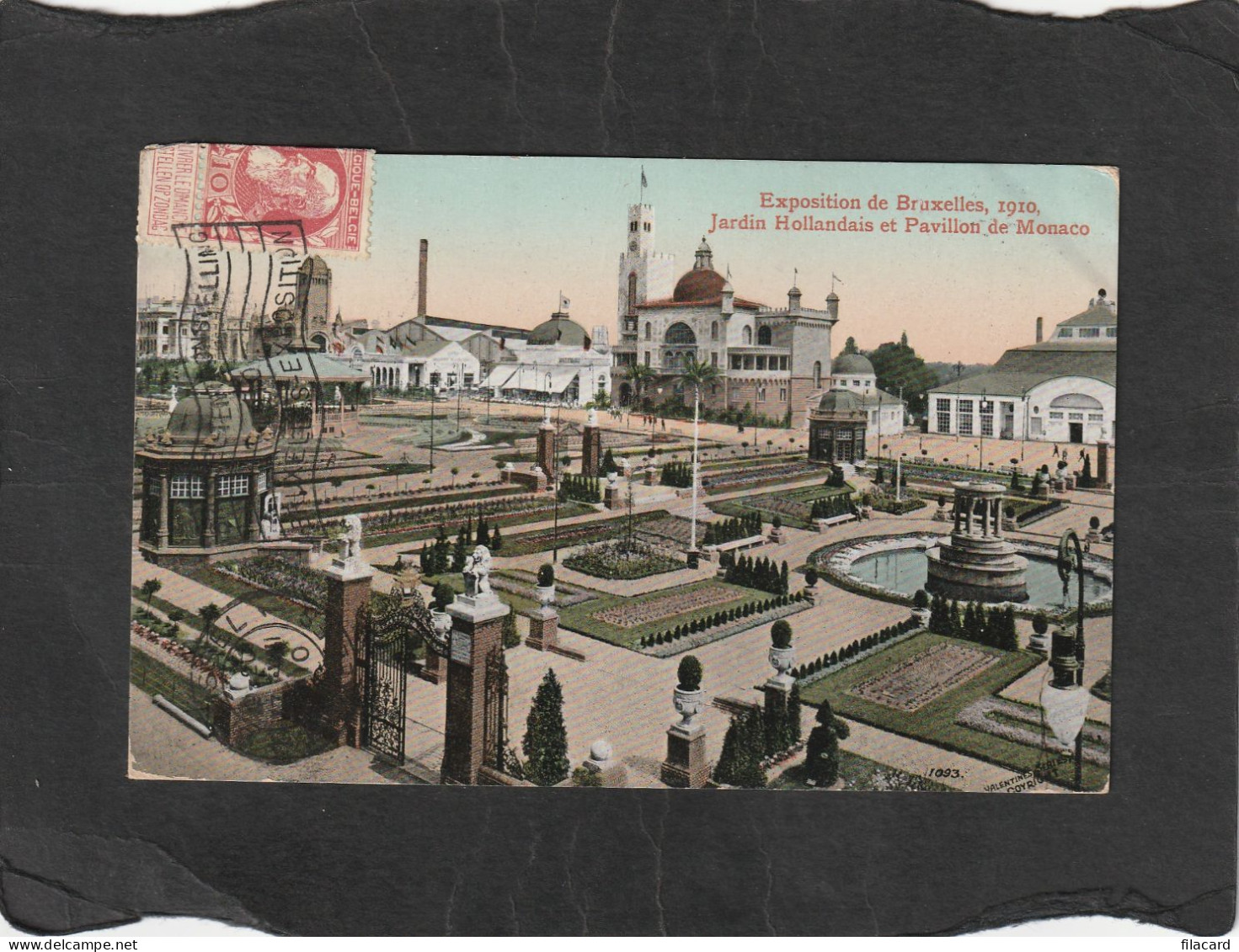 125335        Belgio,     Exposition  De  Bruxelles   1910,   Jardin  Hollandais  Et  Pavillon  De  Monaco,  VG  1910 - Ausstellungen