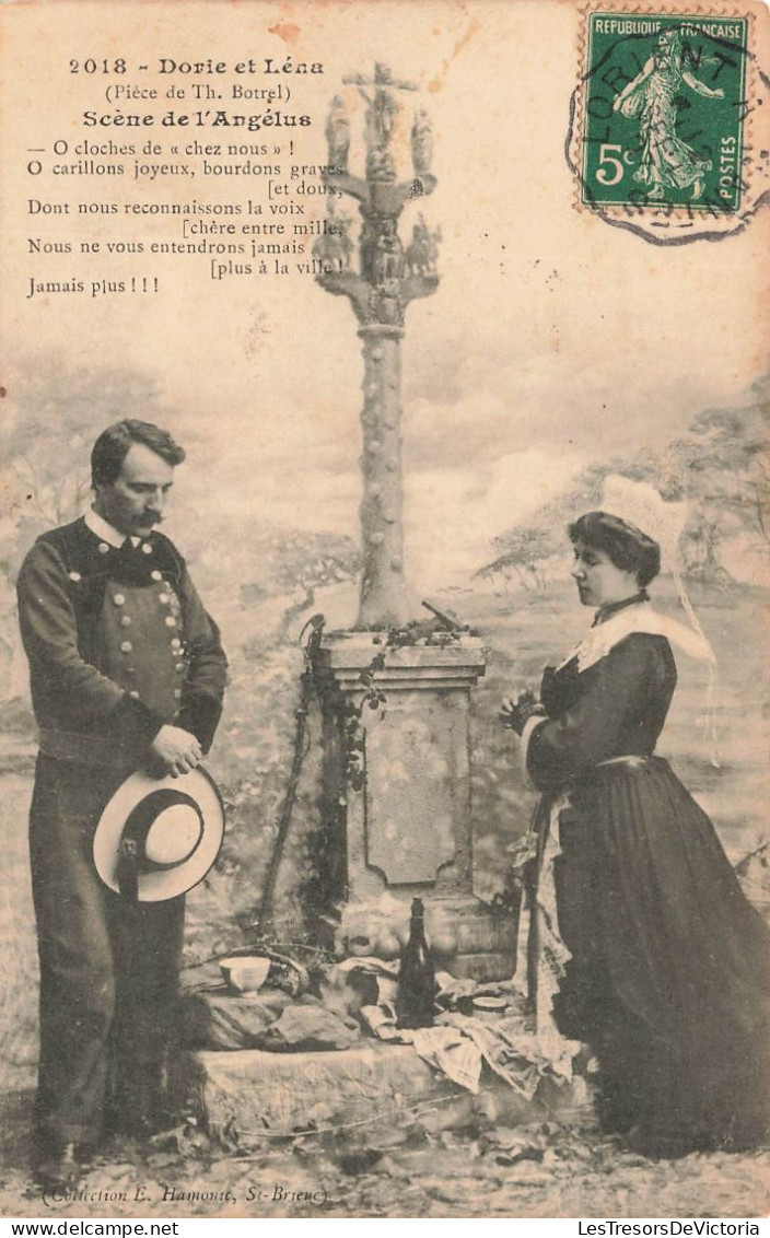 SPECTACLE - Théâtre - Dorie Et Léna - Scène De L'Angelus - Carte Postale Ancienne - Teatro