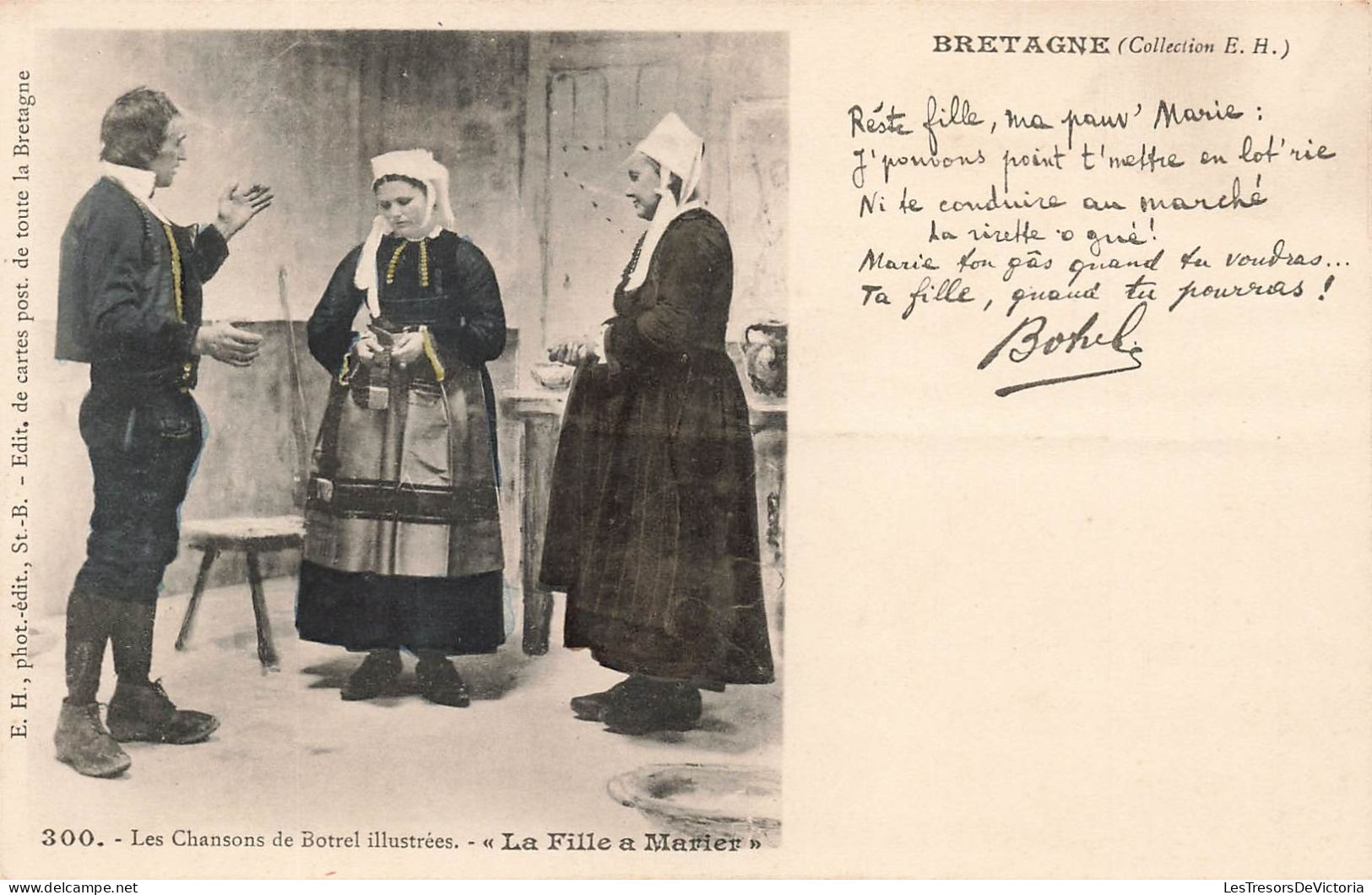 SPECTACLE - Théâtre - Les Chansons De Botrel Illustrées - La Fille à Marier - Carte Postale Ancienne - Teatro