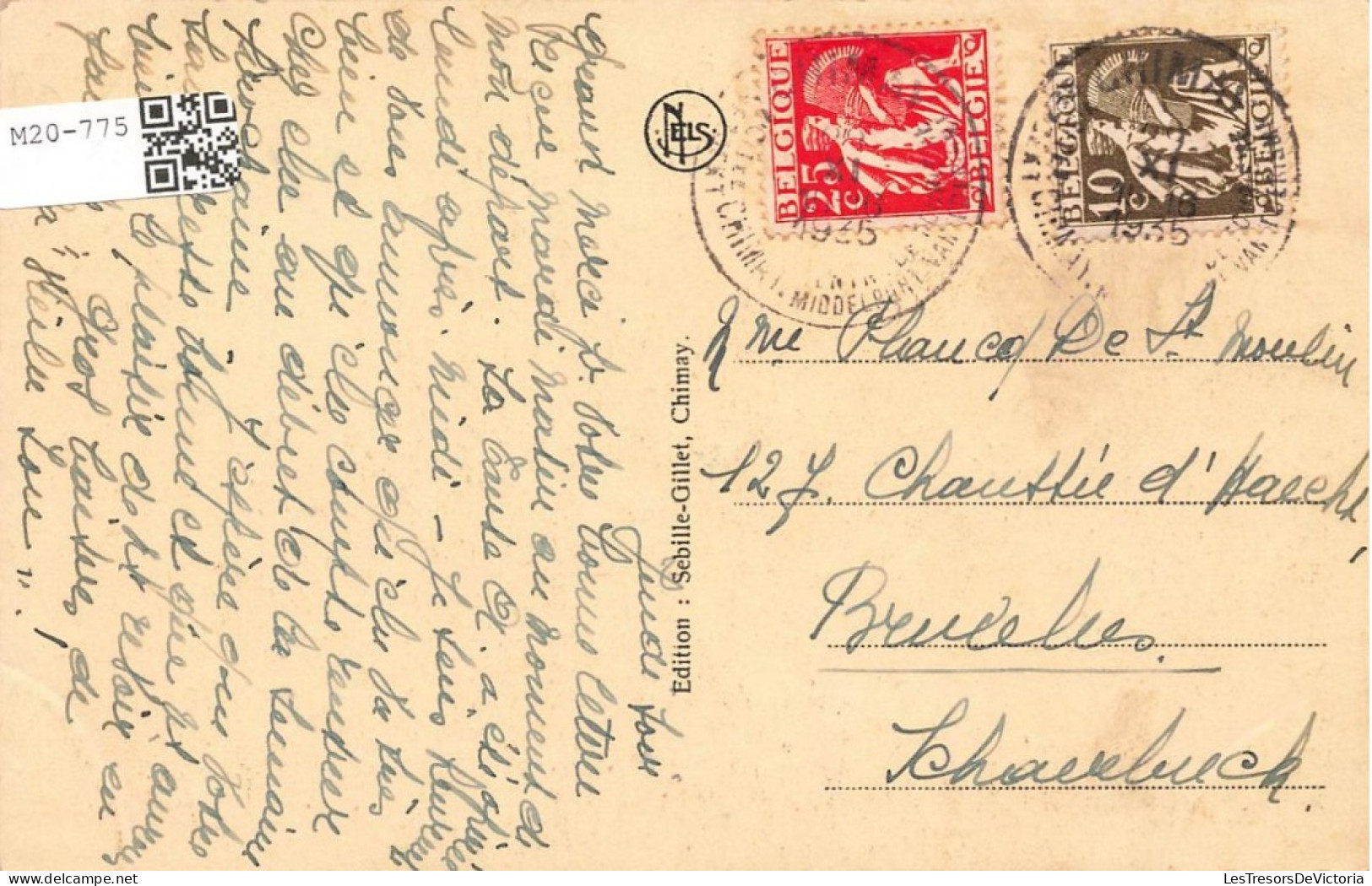 BELGIQUE - Chimay - La Place - Eglise  - Carte Postale Ancienne - Chimay