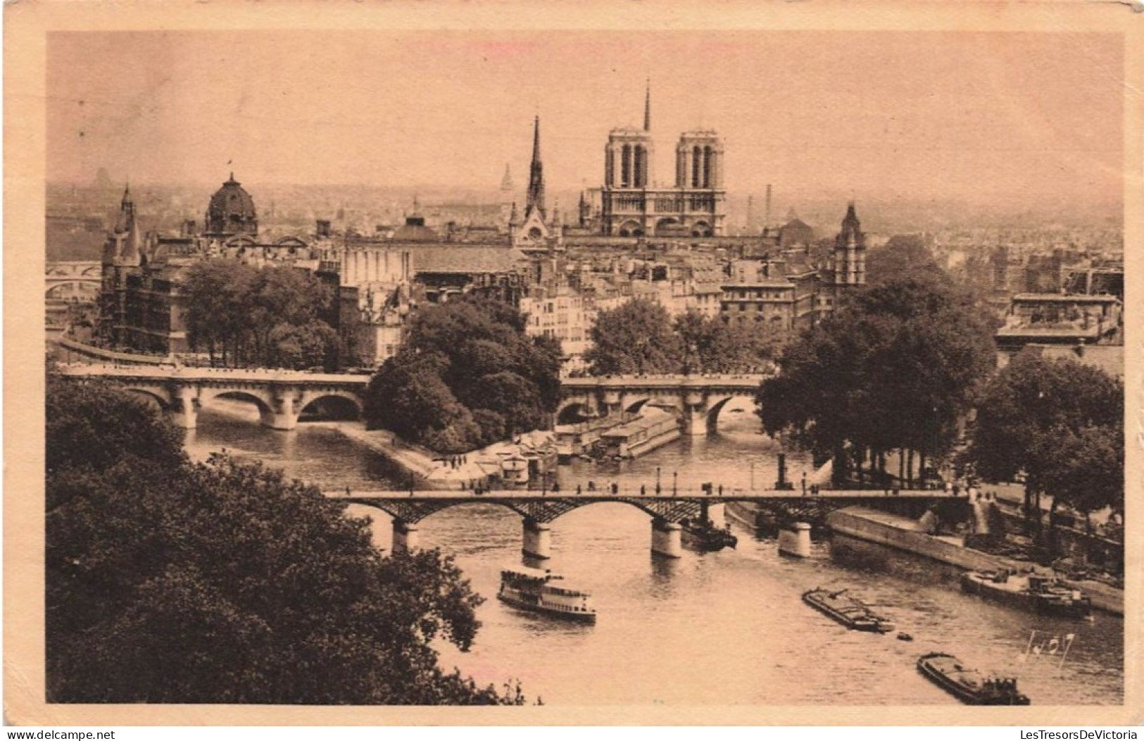 FRANCE - Paris... En Flanant - Ile De La Cité - Vue Générale - Carte Postale Ancienne - Mehransichten, Panoramakarten