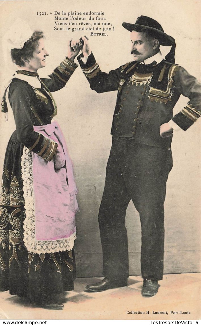 COUPLE - Monsieur Danse Avec Madame - Colorisé - Carte Postale Ancienne - Coppie