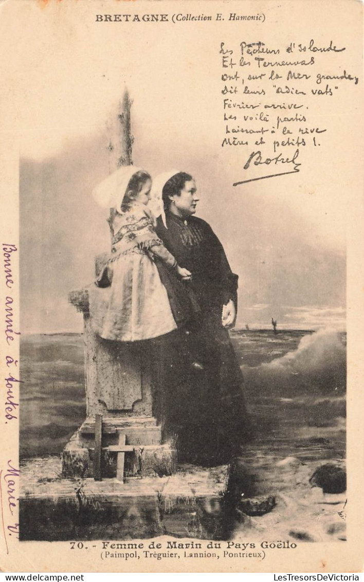 FOLKLORE - Costumes - Femme De Marin Du Pays Goëllo - Carte Postale Ancienne - Costumes