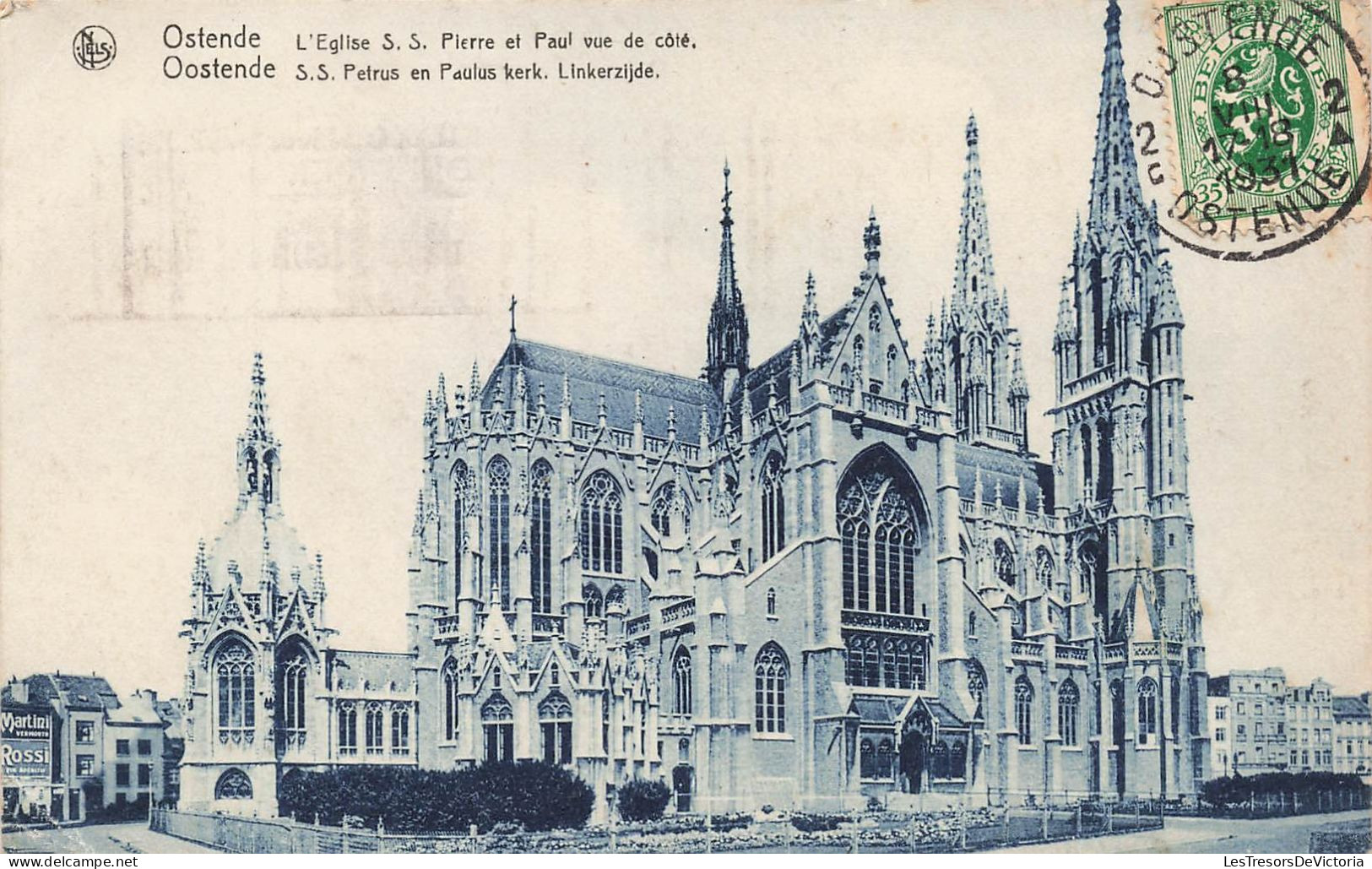 BELGIQUE - Ostende - L'Eglise SS Pierre Et Paul Vue De Côté - Carte Postale Ancienne - Oostende