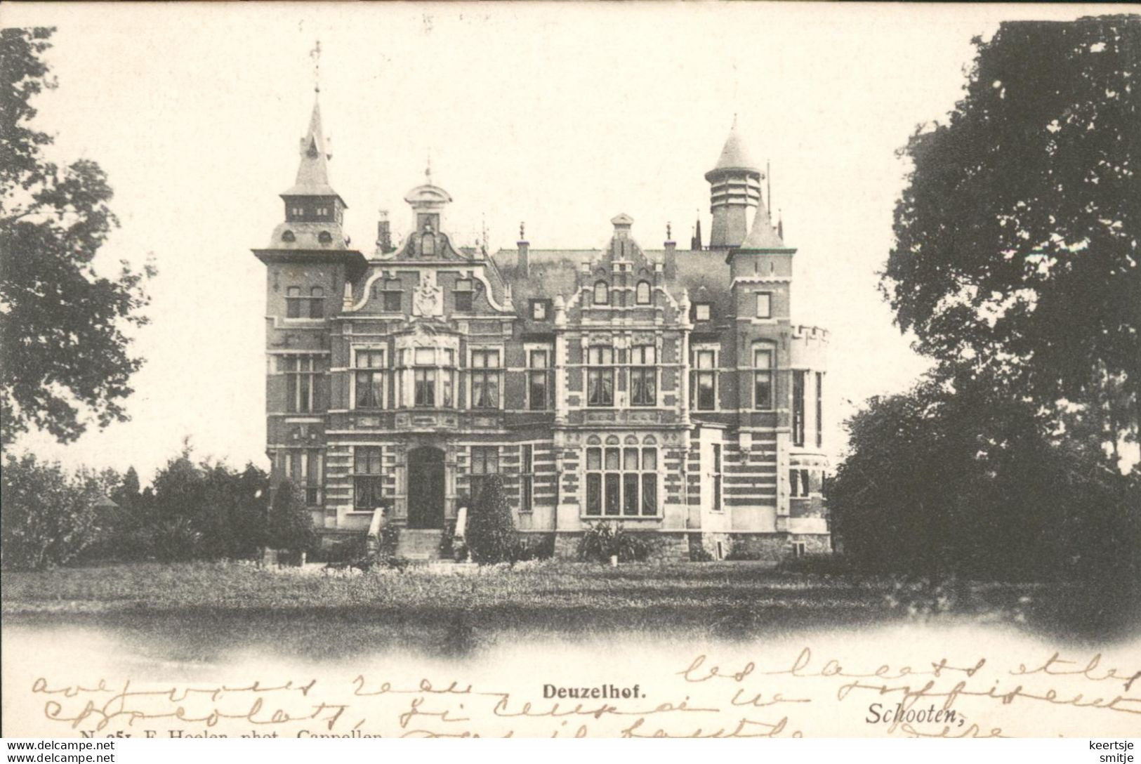 SCHOTEN 1903 VILLA KASTEEL DEUZELHOF - HOELEN KAPELLEN 251 - Schoten