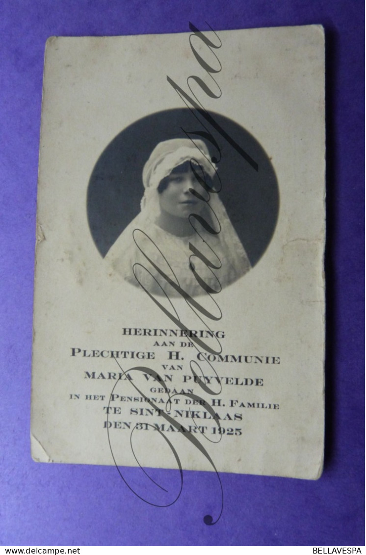 Maria VAN PUYVELDE Pensionaat Sint-Niklaas 1925 - Kommunion Und Konfirmazion