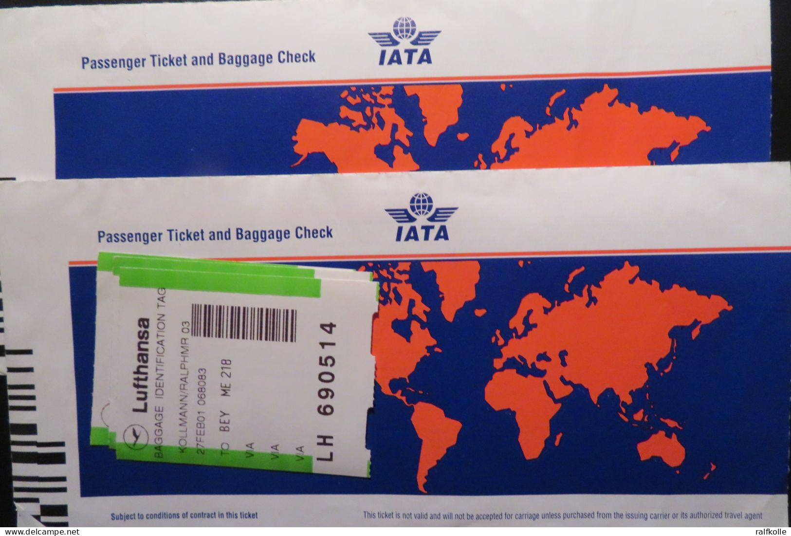 MEA Middle East Airlines Tickets Frankfurt Beirut - Wereld