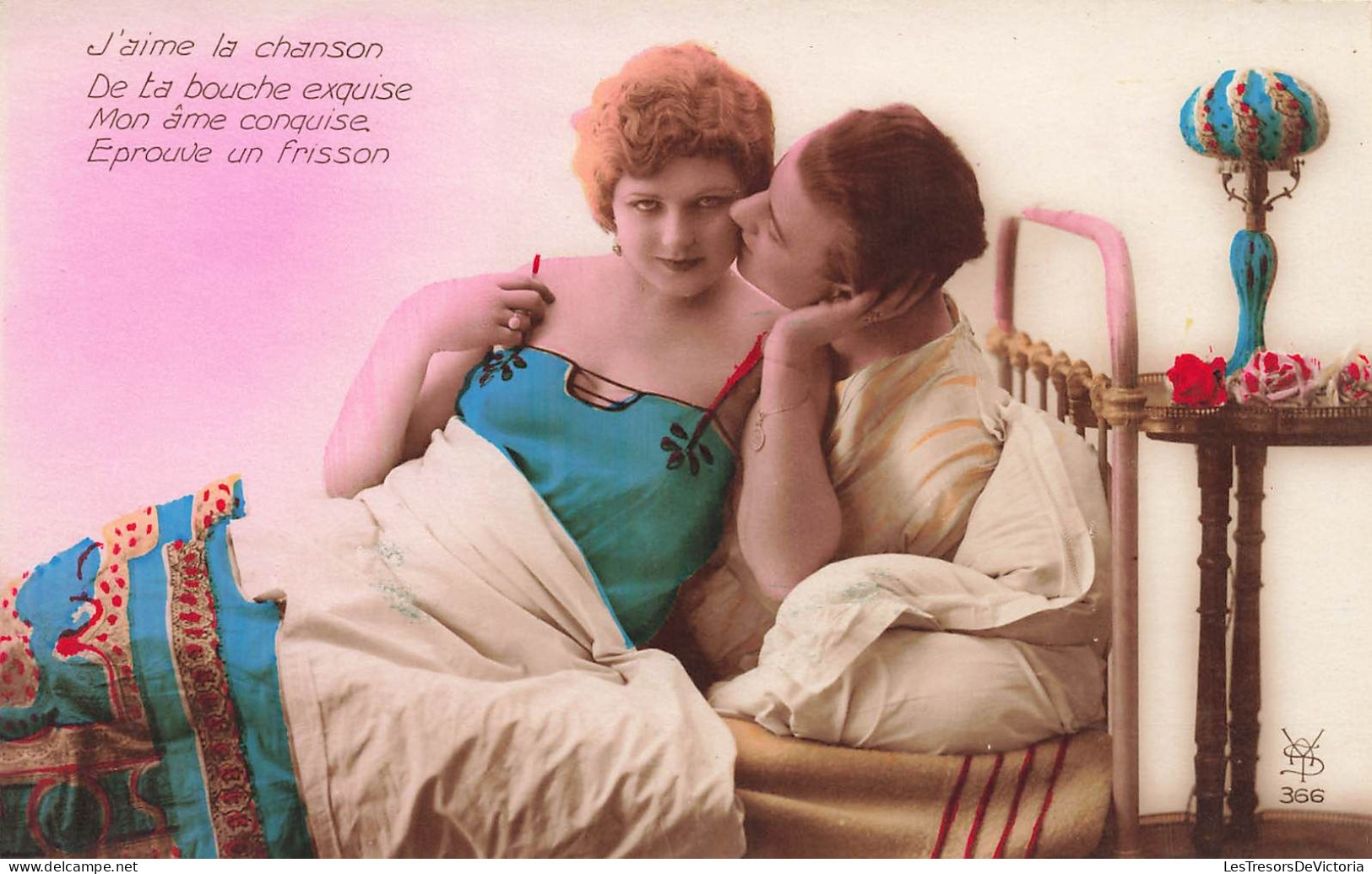 COUPLES - J'aime La Chanson De Ta Bouche Exquise - Fantaisie - Carte Postale Ancienne - Couples