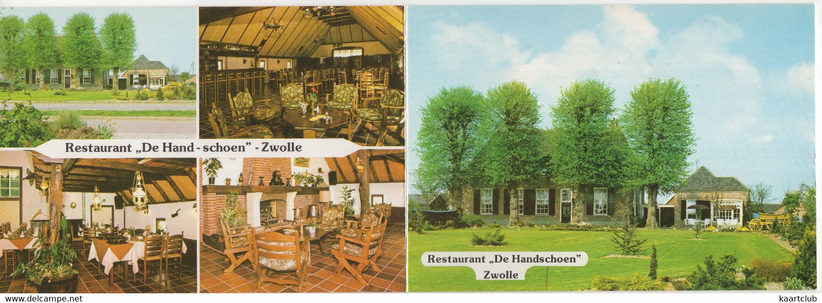 Ittersum-Zwolle - Restaurant 'De Handschoen', In- & Exterieur - Nieuwe Deventerweg 103 - (Overijssel) - 2x 15cm X 10.5cm - Zwolle